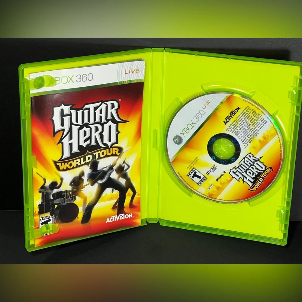 Guitar Hero World Tour Video Game Microsoft Xbox 360 CIB Complete Manual